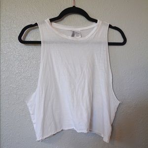 Cropped White Tank Top